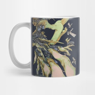 A flying broken android in a pack of drones Mug